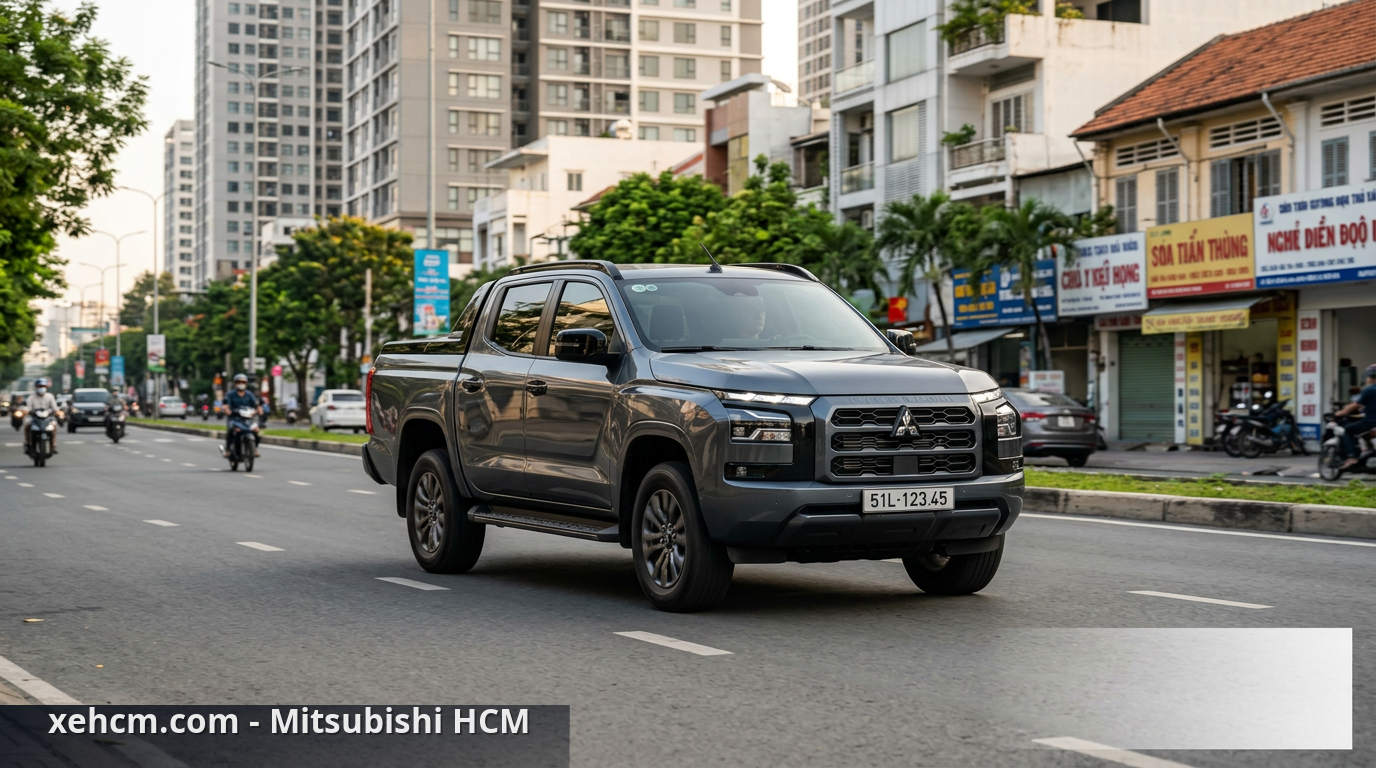 Giá Mitsubishi Triton 2026 và ưu đãi hấp dẫn tháng 7 1 Xe bán tải Mitsubishi Triton với thiết kế mạnh mẽ - giá Mitsubishi Triton 2026