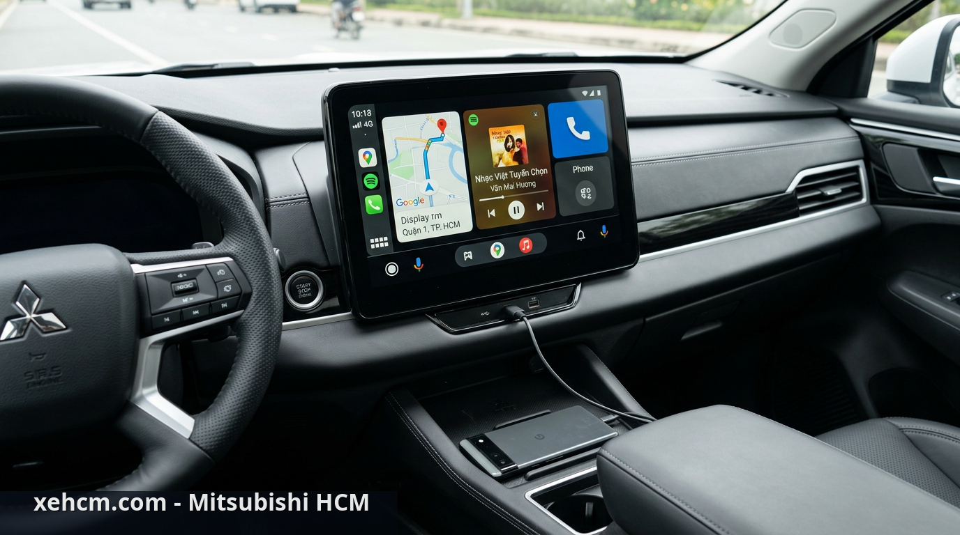 Kết nối Apple CarPlay và Android Auto trên xe Mitsubishi 2 Hướng dẫn dùng Android Auto chi tiết cho người lái xe - kết nối Apple CarPlay