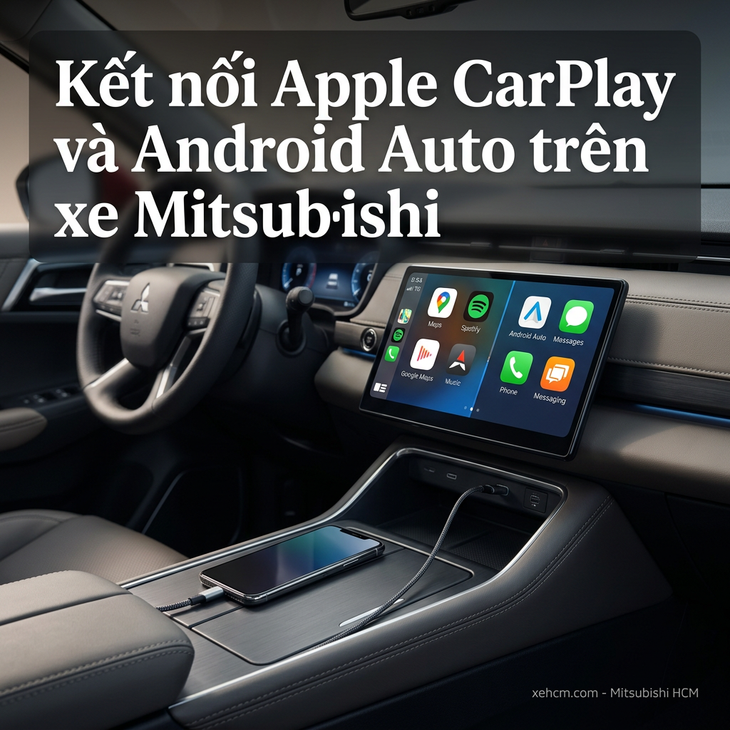 Kết Nối Apple Carplay Và Android Auto Trên Xe Mitsubishi