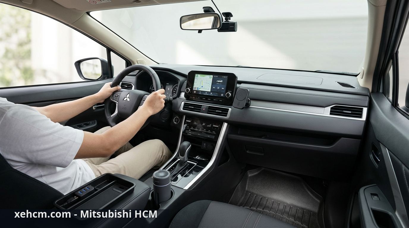 Phụ kiện xe Mitsubishi: 6 món đồ cần thiết cho xe mới 1 Trang bị phụ kiện xe Mitsubishi giúp tối ưu hóa không gian nội thất - phụ kiện xe Mitsubishi