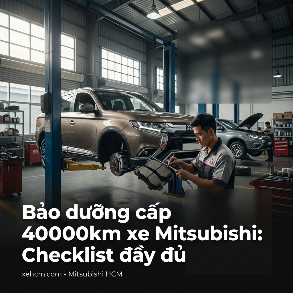 Bảo dưỡng cấp 40000km xe Mitsubishi: Checklist đầy đủ