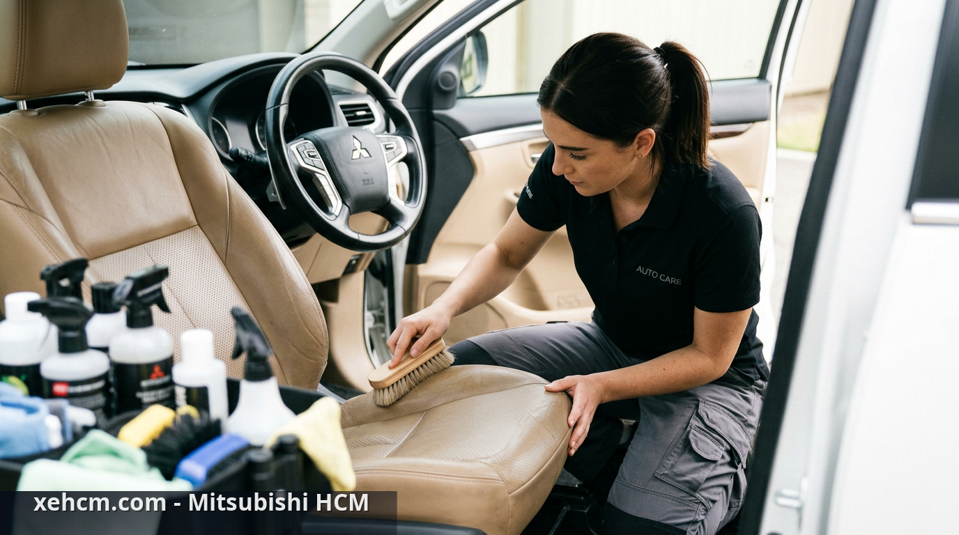 Bảo dưỡng nội thất ô tô: Bí quyết bền đẹp cho xe Mitsubishi 2 Mẹo bảo quản xe ô tô bao gồm việc dưỡng da chuyên dụng cho ghế xe - bảo dưỡng nội thất ô tô