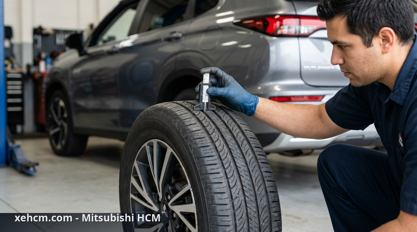 Bảo dưỡng xe Mitsubishi: Quy trình tự kiểm tra tại nhà hiệu quả 2 Kiểm tra áp suất và tình trạng lốp là bước bảo dưỡng xe Mitsubishi quan trọng nhất - bảo dưỡng xe Mitsubishi