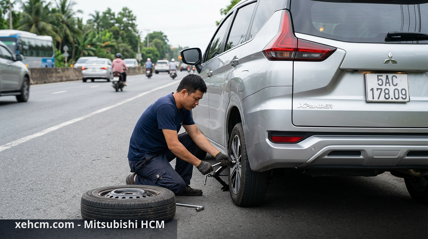 Cách thay lốp xe Mitsubishi an toàn và hiệu quả - cách thay lốp xe