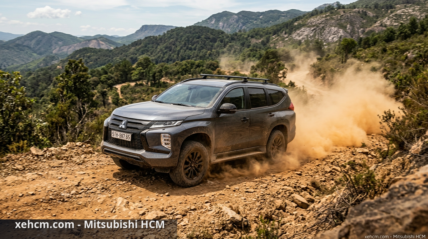 Chế độ off-road Mitsubishi Pajero Sport và cách sử dụng 1 Sử dụng chế độ off-road Mitsubishi Pajero Sport trên địa hình khó - chế độ off-road Mitsubishi