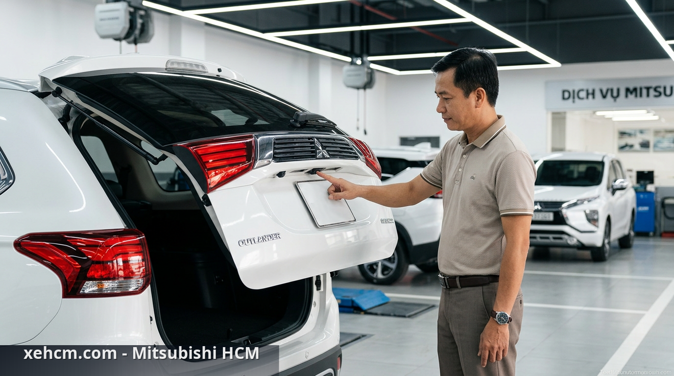 Cốp điện Mitsubishi: Cách sử dụng thông minh và hiệu quả 2 Sử dụng nút bấm trên chìa khóa là mẹo dùng cốp xe Mitsubishi nhanh chóng - cốp điện Mitsubishi