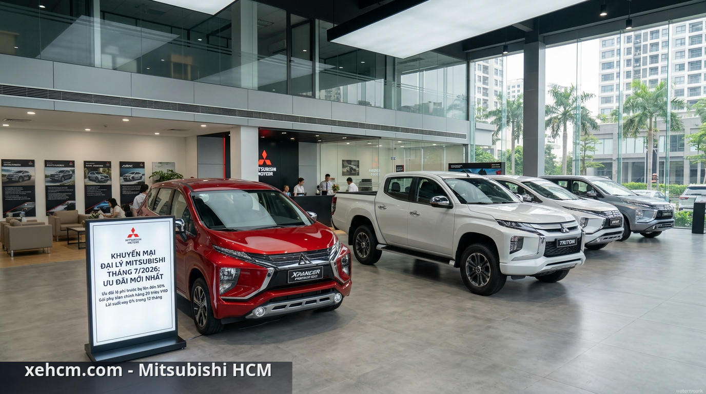 Các dòng xe tại khuyến mại đại lý Mitsubishi tháng 7/2026 - khuyến mại đại lý Mitsubishi