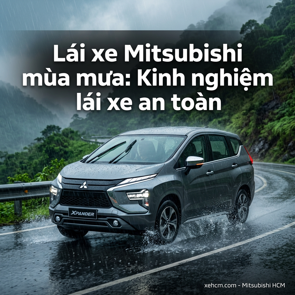Lái xe Mitsubishi mùa mưa: Kinh nghiệm lái xe an toàn