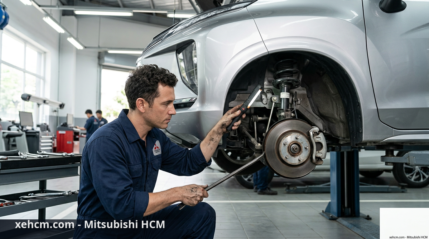 Lỗi xe Mitsubishi Xpander: 5 vấn đề thường gặp & cách xử lý 2 Sửa chữa Mitsubishi cần kiểm tra kỹ hệ thống treo định kỳ - lỗi xe Mitsubishi Xpander