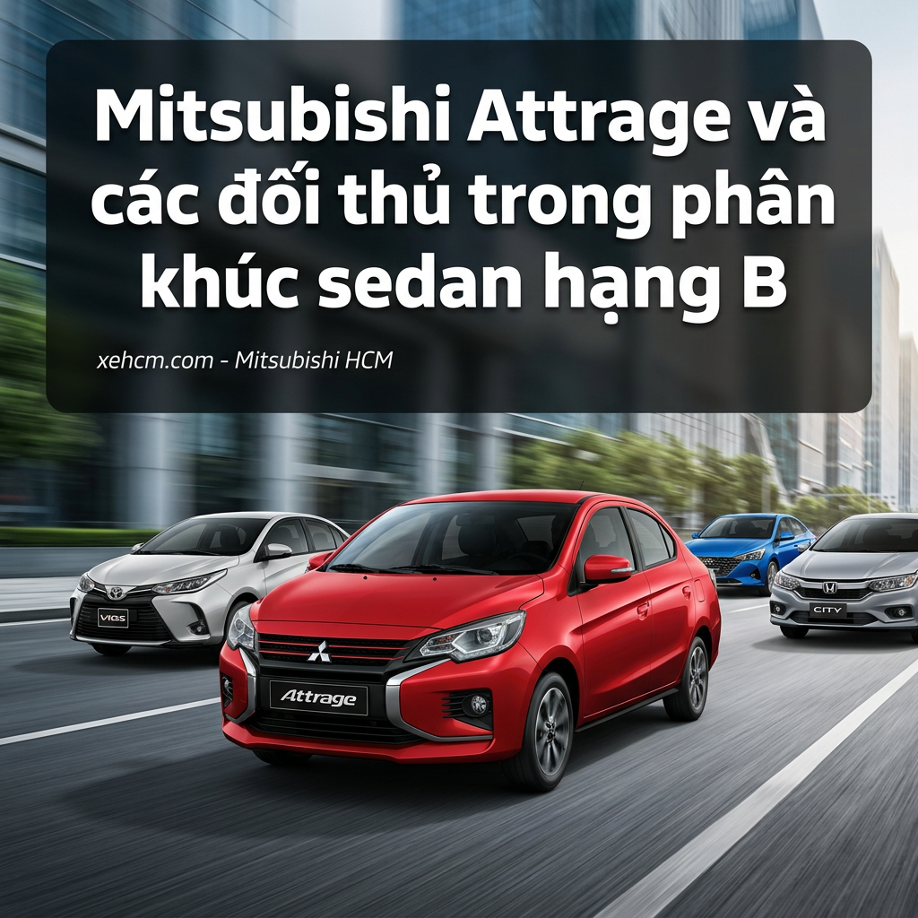 Mitsubishi Attrage và các đối thủ trong phân khúc sedan hạng B