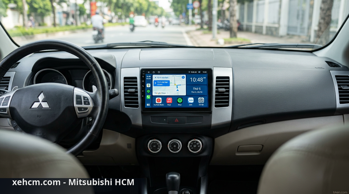 Nâng cấp màn hình Android cho xe Mitsubishi đời cũ có nên không? 2 Độ màn hình xe ô tô giúp cập nhật công nghệ mới nhất - nâng cấp màn hình Android