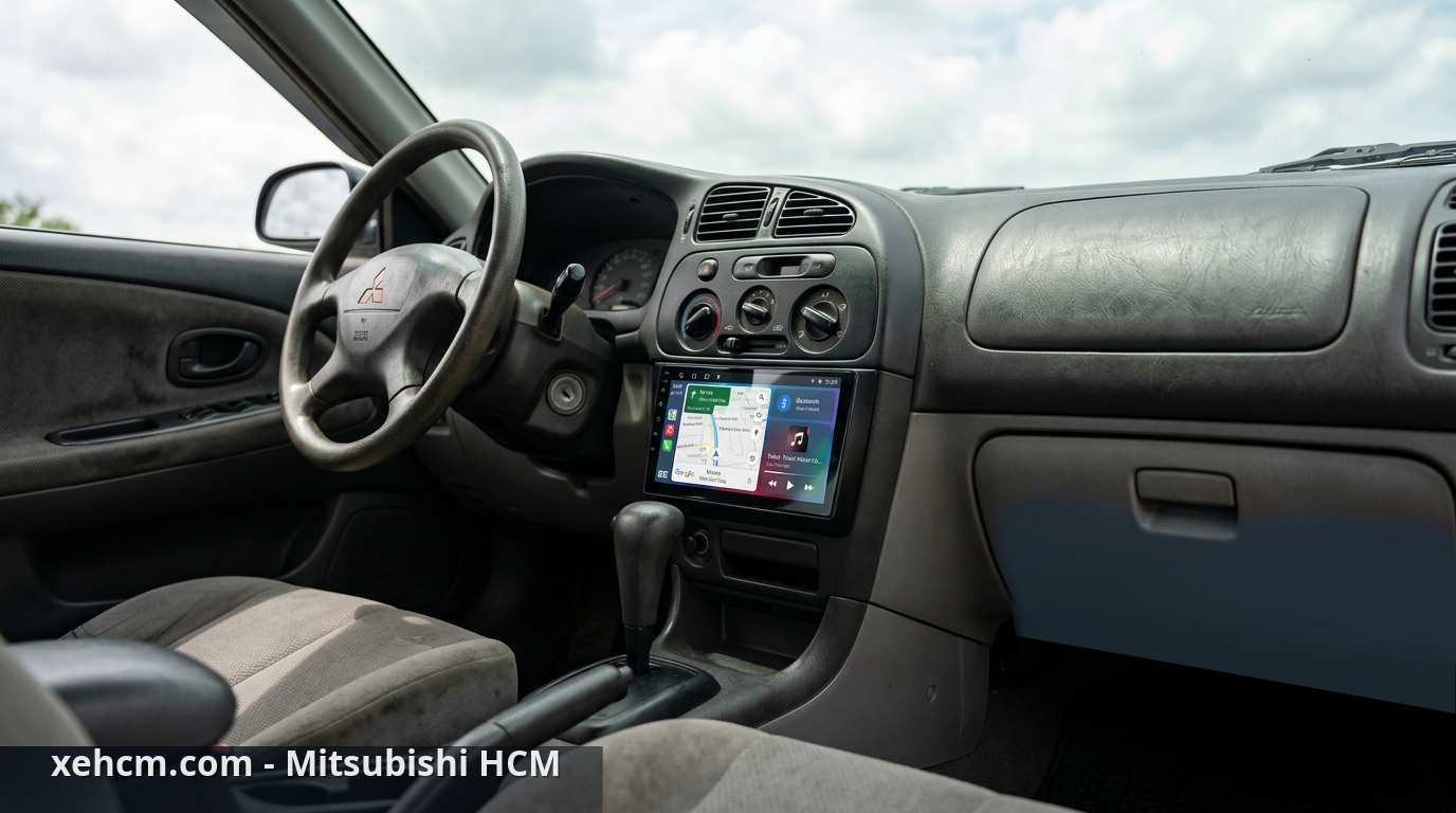 Nâng cấp màn hình Android cho xe Mitsubishi đời cũ có nên không? 1 Nâng cấp màn hình Android cho xe Mitsubishi mang lại diện mạo hiện đại - nâng cấp màn hình Android
