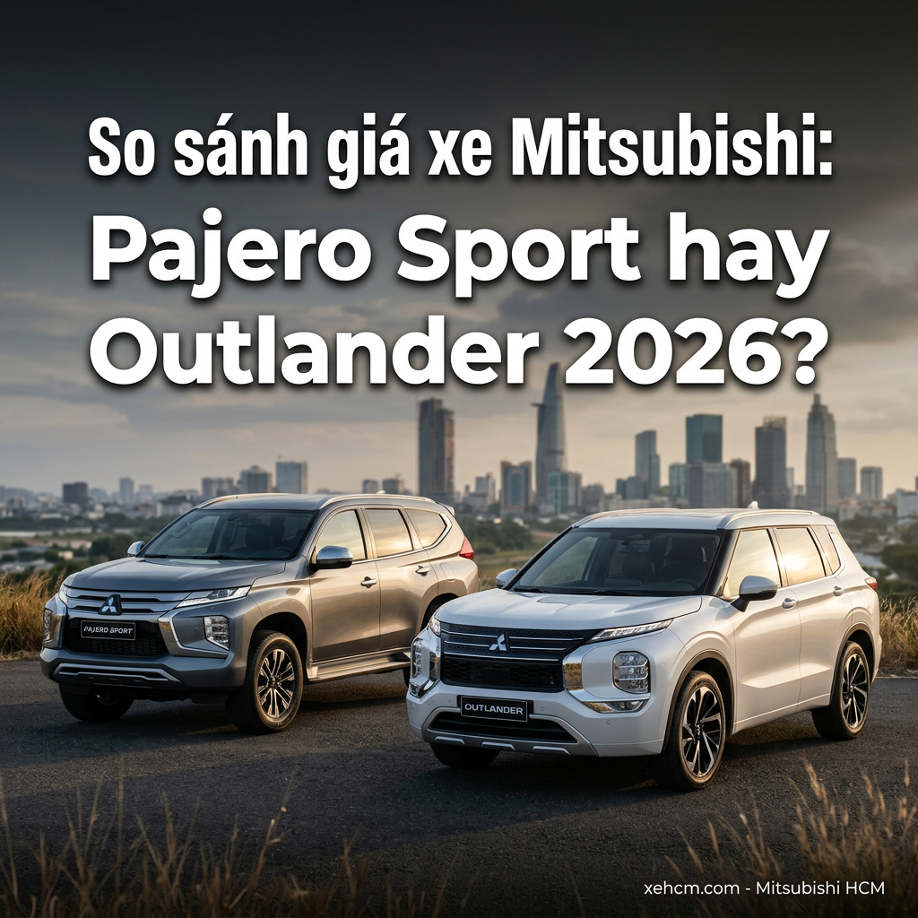 So sánh giá xe Mitsubishi: Pajero Sport hay Outlander 2026?