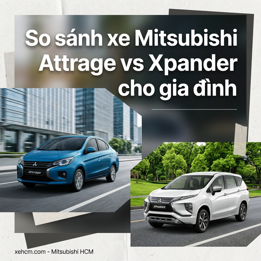So sánh xe Mitsubishi Attrage vs Xpander cho gia đình