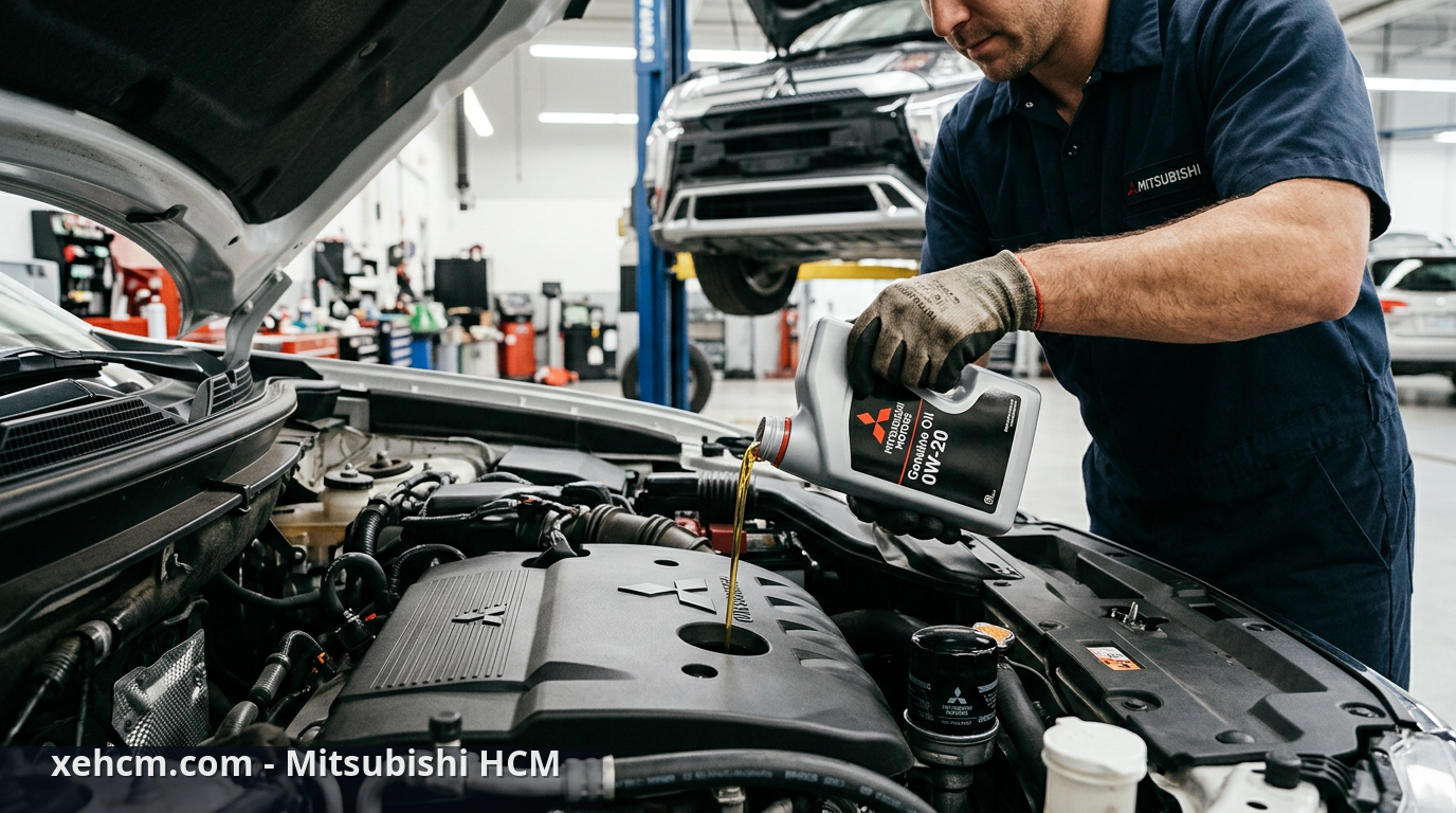 Thay dầu xe Mitsubishi: Lựa chọn dầu nhớt chính hãng 1 Thay dầu xe Mitsubishi tại xưởng dịch vụ ủy quyền - thay dầu xe Mitsubishi
