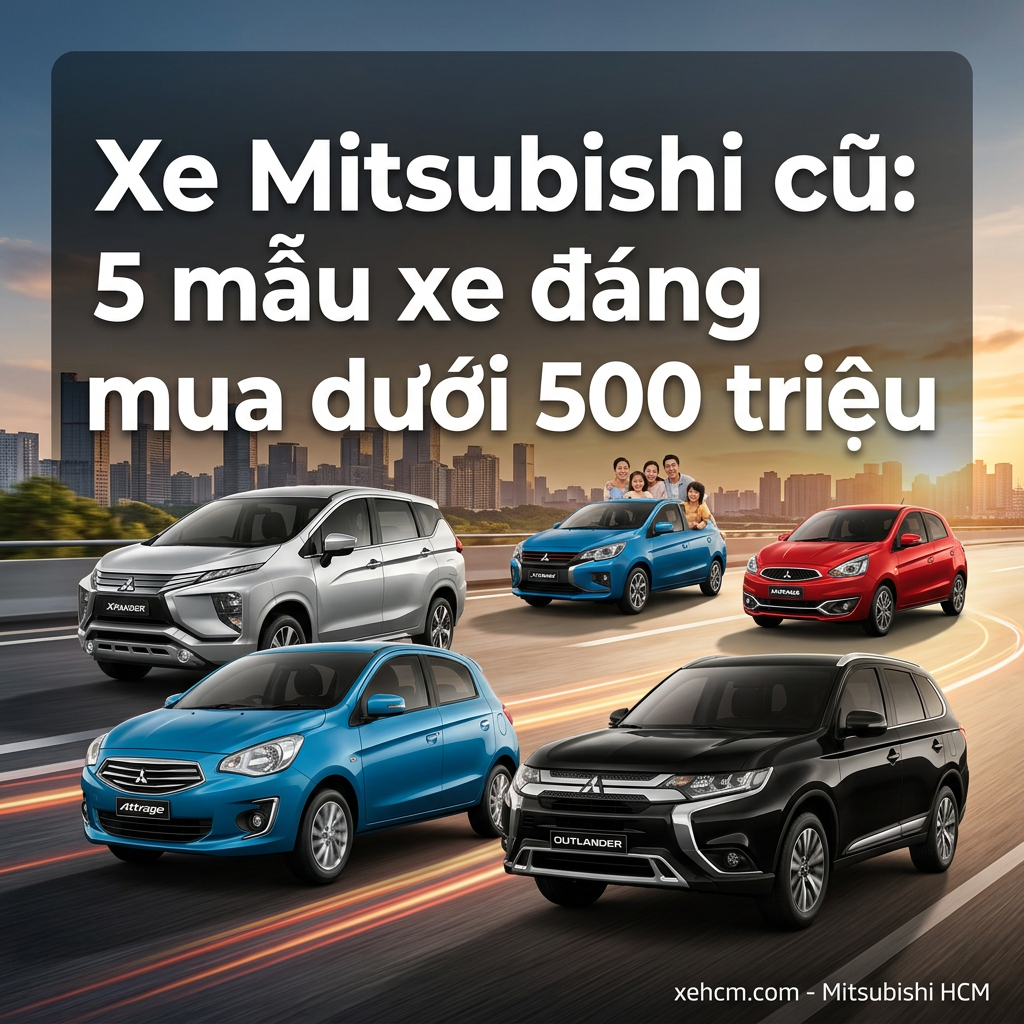Xe Mitsubishi cũ: 5 mẫu xe đáng mua dưới 500 triệu