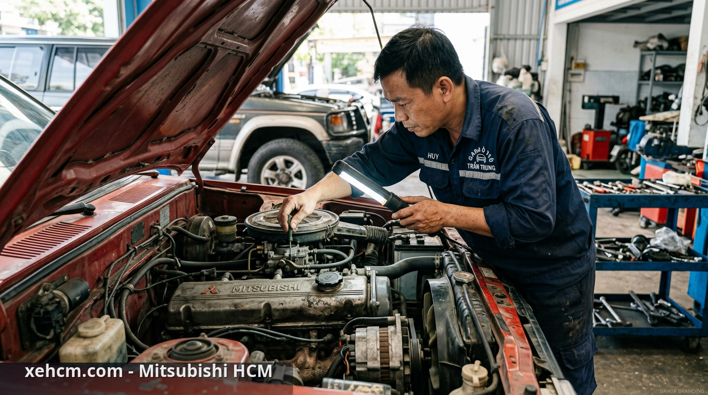 Xe Mitsubishi hao xăng: Cách xử lý hiệu quả cho xe cũ 1 Kiểm tra động cơ khi xe Mitsubishi hao xăng - xe Mitsubishi hao xăng