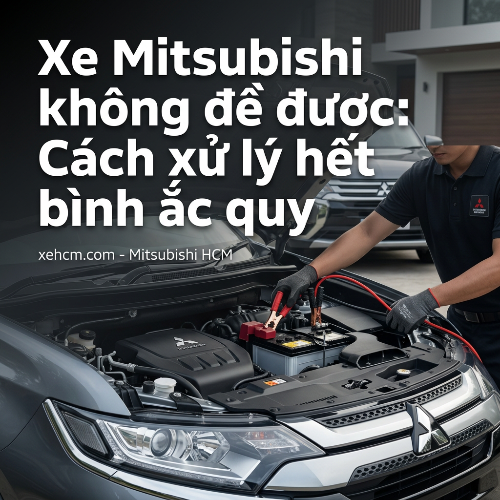 Xe Mitsubishi không đề được: Cách xử lý hết bình ắc quy