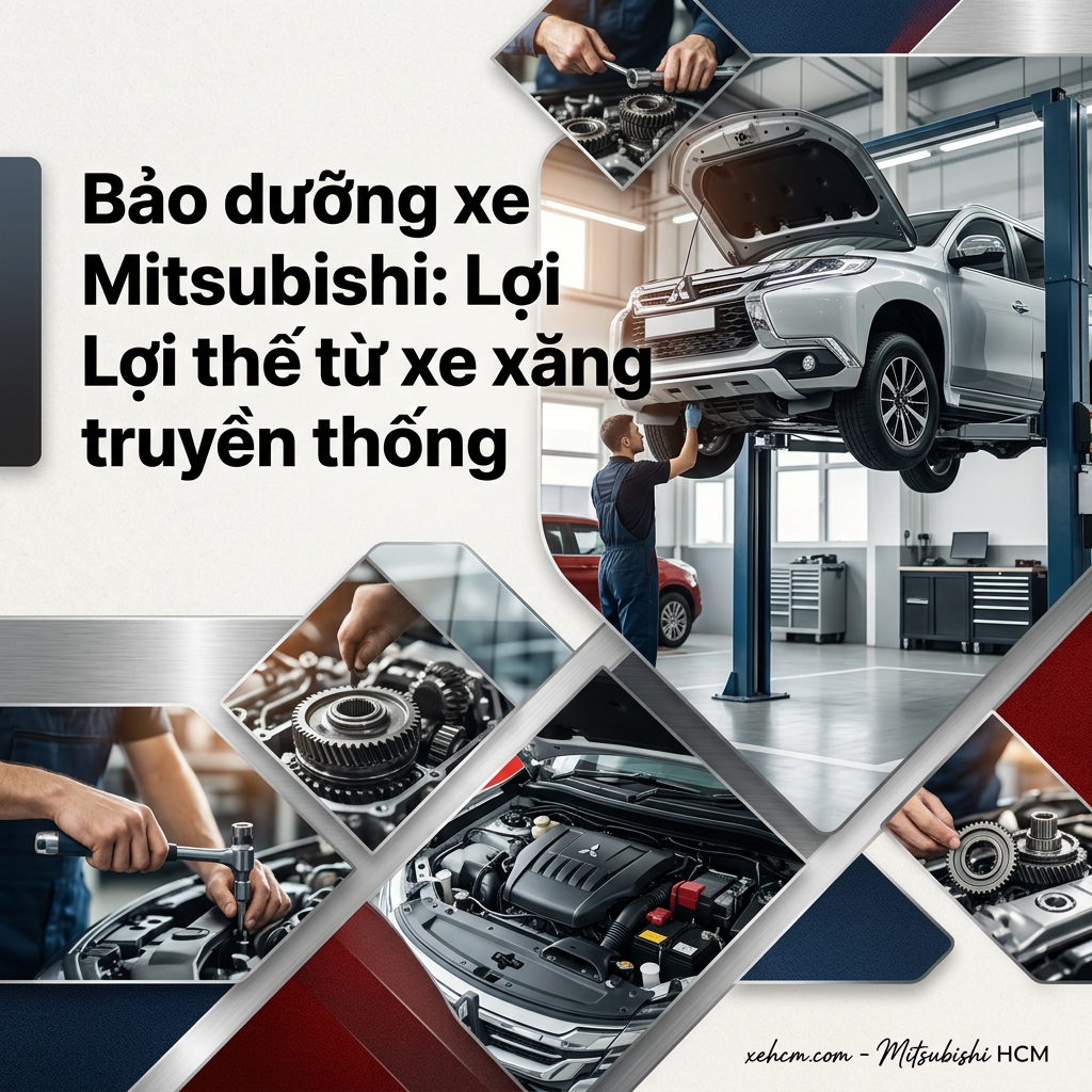Bảo dưỡng xe Mitsubishi: Lợi thế từ xe xăng truyền thống