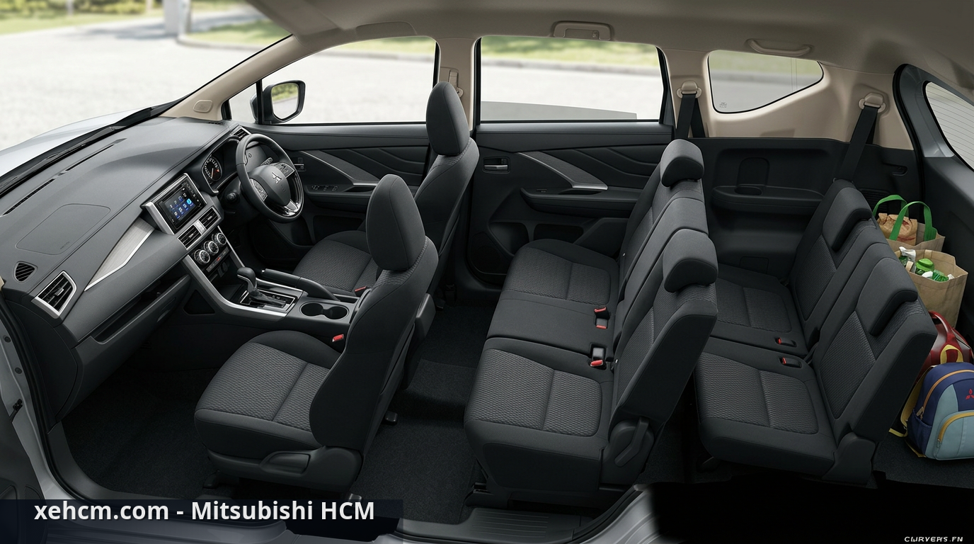 Chọn xe gia đình: Bí quyết chọn xe 7 chỗ Mitsubishi 2 Nội thất tiện nghi trên Mitsubishi Xpander - chọn xe gia đình