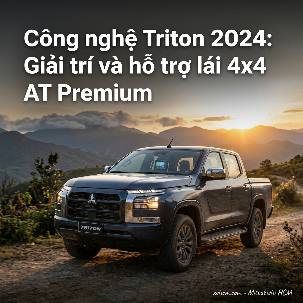 Công nghệ Triton 2024: Giải trí và hỗ trợ lái 4x4 AT Premium