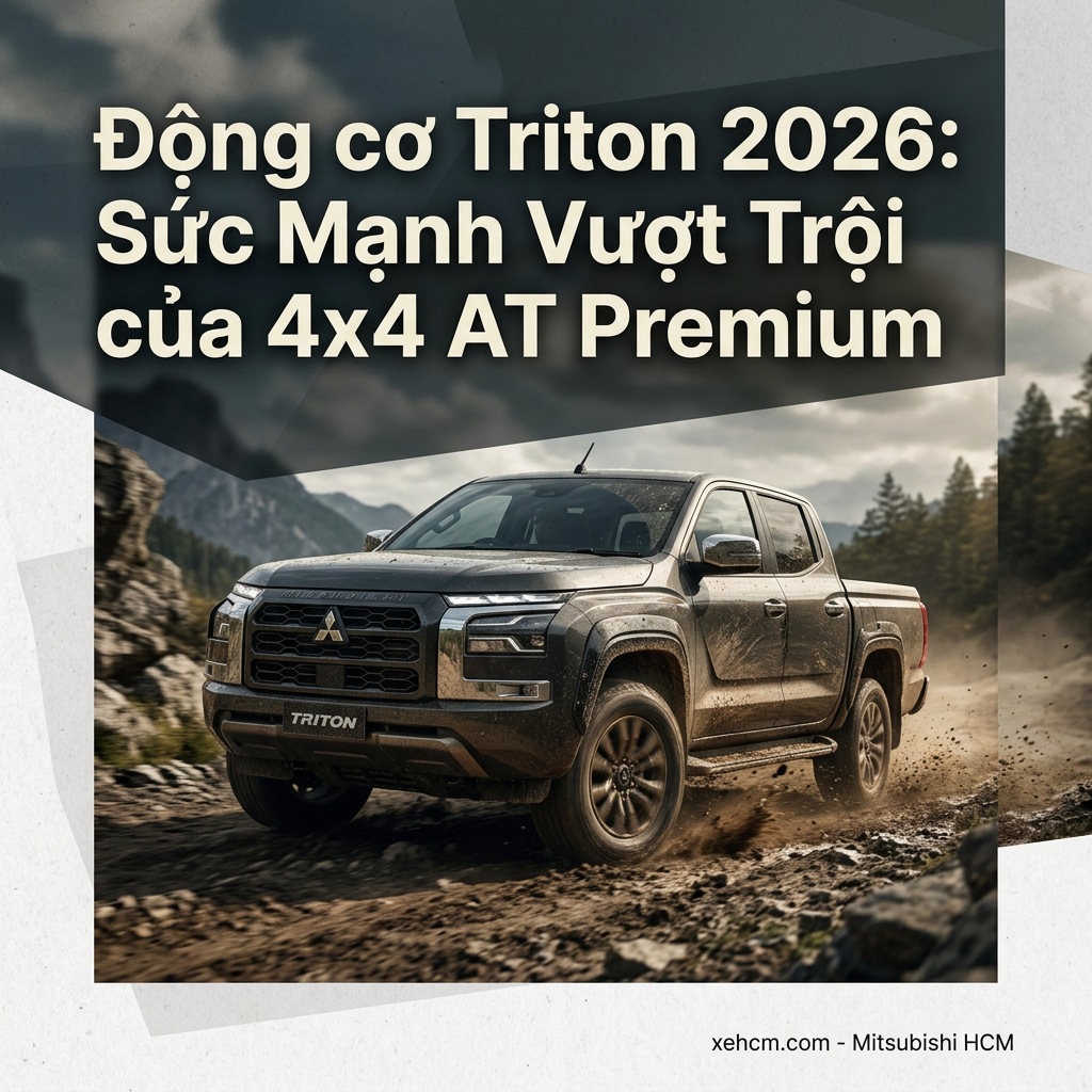 Động cơ Triton 2026: Sức Mạnh Vượt Trội của 4x4 AT Premium