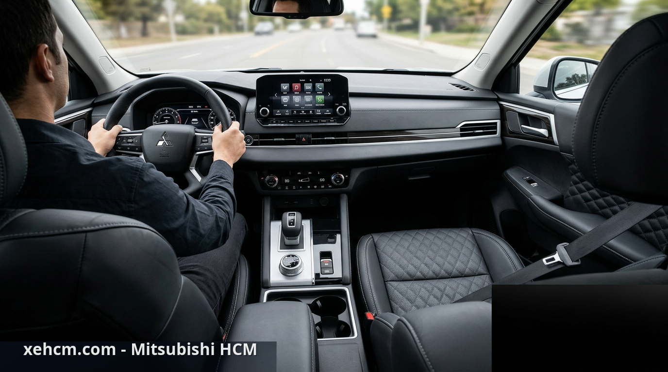 Mitsubishi Outlander - Sự lựa chọn cho gia đình sang trọng 2 Không gian nội thất cao cấp trên xe Mitsubishi Outlander - Mitsubishi Outlander