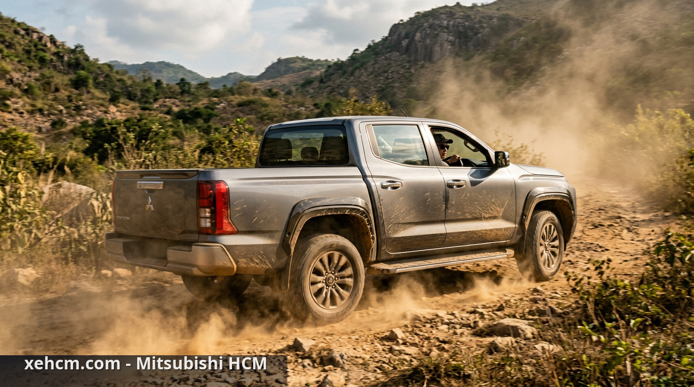 Mitsubishi Triton 2024: Triton 4x4 AT Premium 'Lột Xác'? 1 Mitsubishi Triton 2024 4x4 AT Premium với thiết kế ngoại thất mạnh mẽ, đậm chất off-road. - Mitsubishi Triton 2024