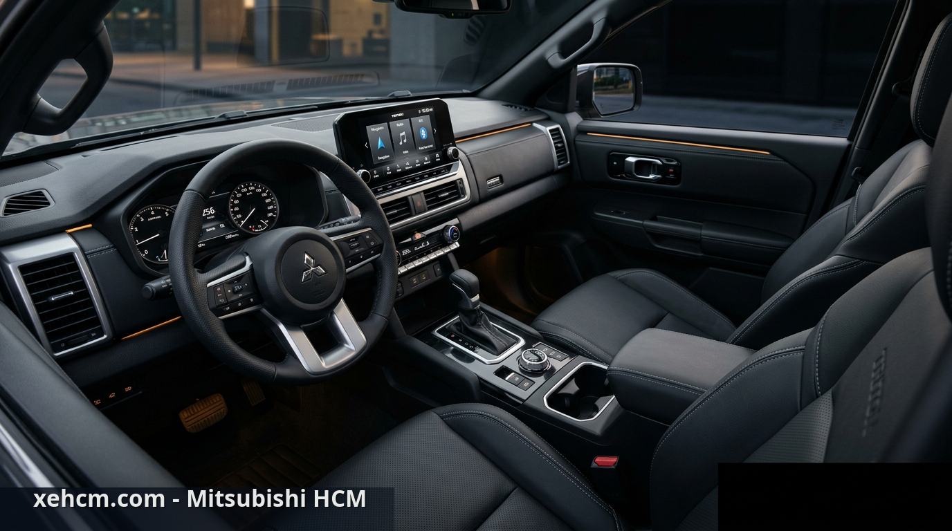 Mitsubishi Triton 2025: Lộ diện thiết kế mới đầy ấn tượng 2 Nội thất hiện đại và tiện nghi của Mitsubishi Triton 2025 - Mitsubishi Triton 2025