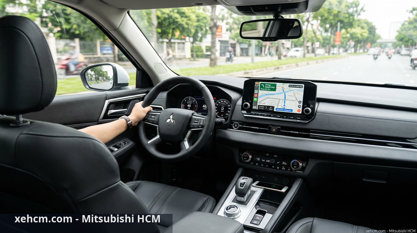 Mua xe Mitsubishi: Cẩm Nang Chọn Xe Phù Hợp Nhu Cầu và Ngân Sách 2 Nội thất tiện nghi và công nghệ an toàn trên xe Mitsubishi. - mua xe Mitsubishi