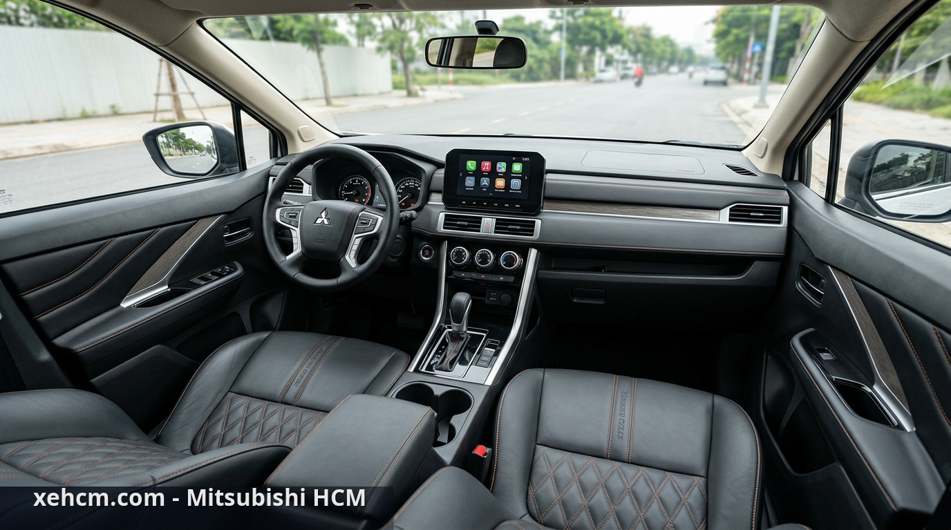 So sánh Xpander và Xpander Cross: Đâu là lựa chọn phù hợp? 2 Nội thất tiện nghi khi chọn xe Mitsubishi Xpander Cross - so sánh Xpander và Xpander Cross