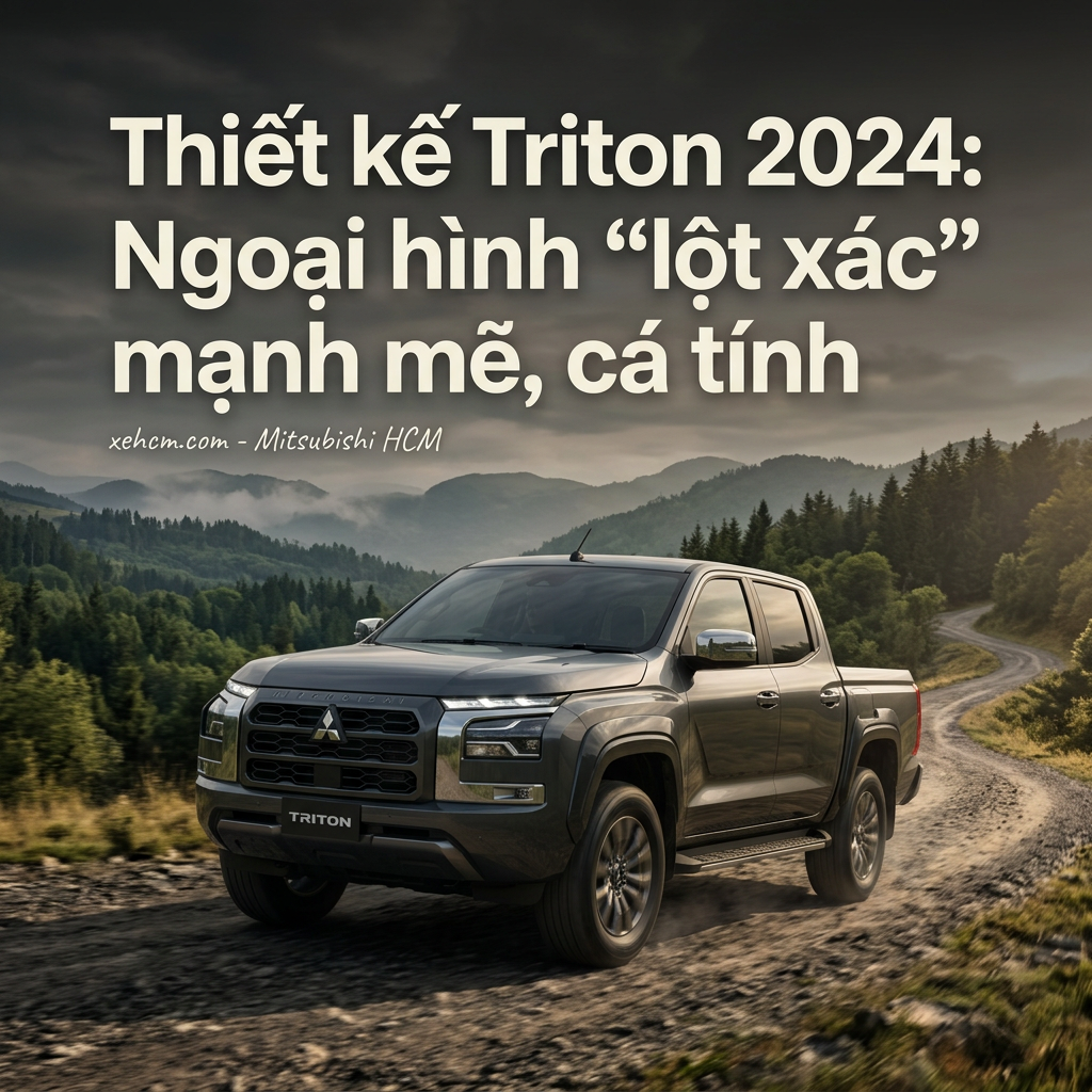 Thiết kế Triton 2024: Ngoại hình "lột xác" mạnh mẽ, cá tính
