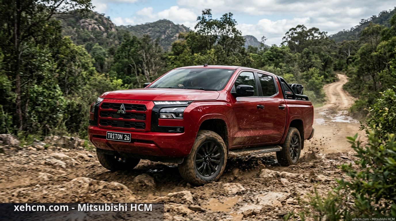 Trải nghiệm lái Triton 2026: Phiêu lưu và Thể thao đích thực 1 Mitsubishi Triton 2026 với thiết kế ngoại thất mạnh mẽ, sẵn sàng cho mọi trải nghiệm lái - trải nghiệm lái Triton 2026
