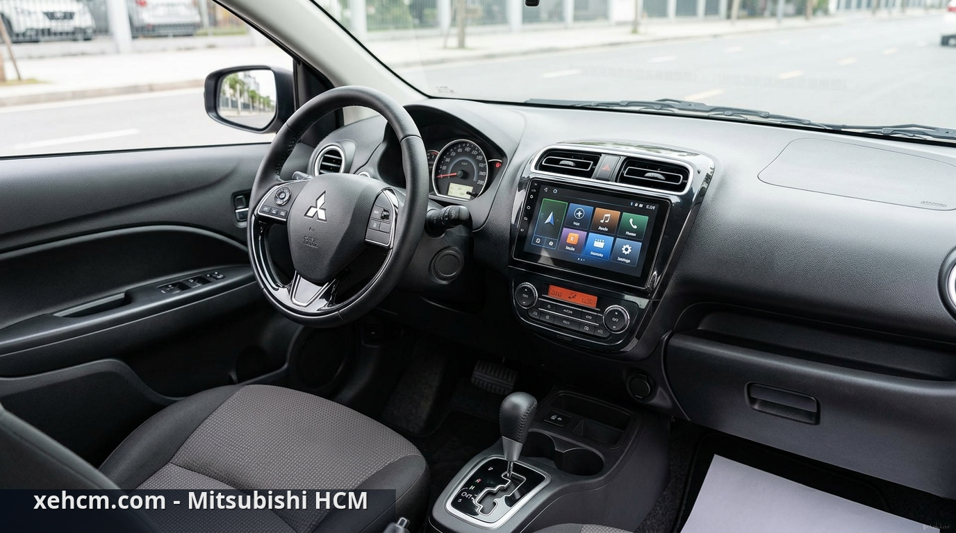 Xe cho người độc thân: Lựa chọn Mitsubishi Attrage tối ưu 2 Không gian nội thất hiện đại của mẫu xe cho người độc thân Mitsubishi Attrage - xe cho người độc thân