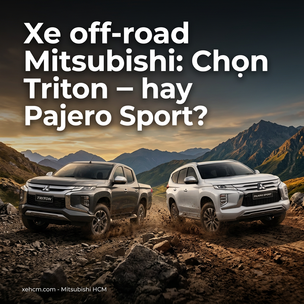 Xe off-road Mitsubishi: Chọn Triton hay Pajero Sport?