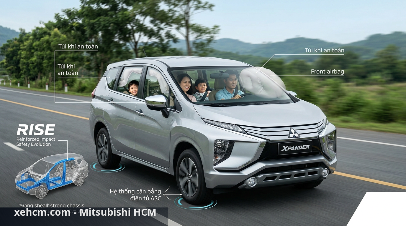 An toàn xe Mitsubishi: Công nghệ bảo vệ gia đình bạn 1 Công nghệ an toàn Mitsubishi bảo vệ gia đình bạn trên mọi hành trình - an toàn xe Mitsubishi