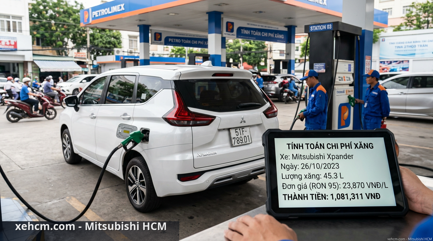 Chi phí bảo dưỡng xe Mitsubishi: So sánh xe xăng, điện, dầu 1 Chi phí vận hành của xe xăng Mitsubishi, như Xpander, thường phụ thuộc vào giá nhiên liệu và mức tiêu thụ thực tế. - chi phí bảo dưỡng xe mitsubishi