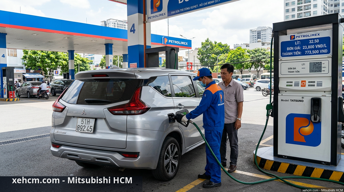 Chi phí nuôi xe Mitsubishi hàng tháng: Bóc tách từng khoản 1 Chi phí nhiên liệu là khoản biến đổi lớn nhất trong chi phí nuôi xe Mitsubishi. - chi phí nuôi xe Mitsubishi
