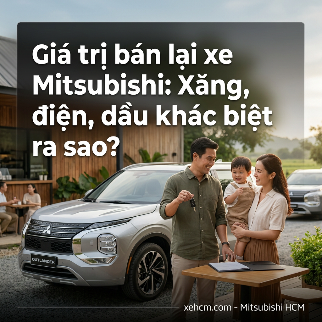 Giá trị bán lại xe Mitsubishi: Xăng, điện, dầu khác biệt ra sao?