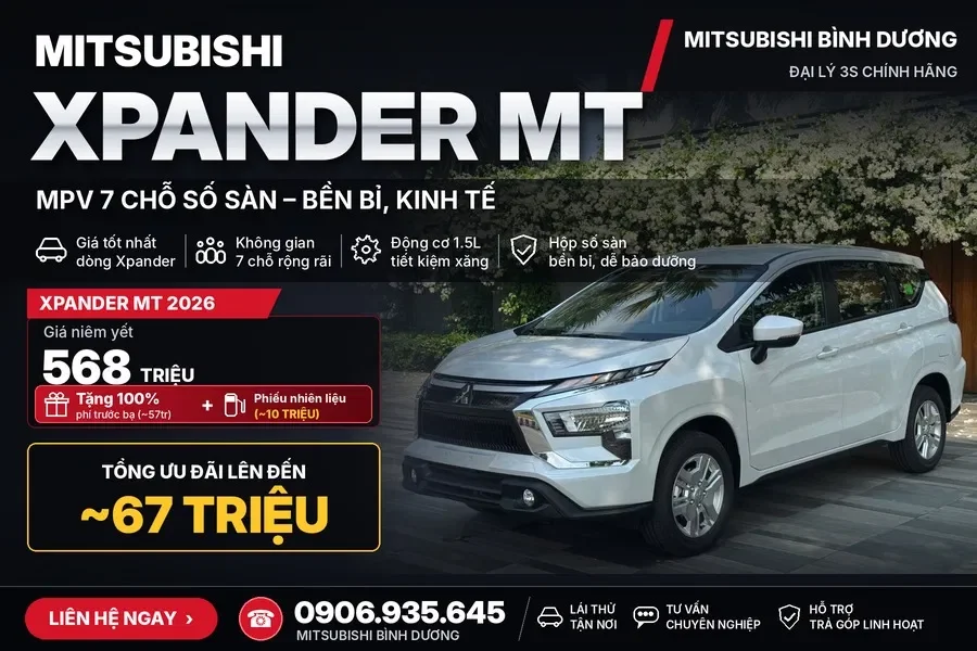 Chính sách ưu đãi Mitsubishi Xpander MT tháng 10/2026 – Ưu đãi đến 67 triệu 1 Chính Sách ưu đãi Mitsubishi Xpander Mt Tháng 10/2026 – Ưu đãi đến 67 Triệu