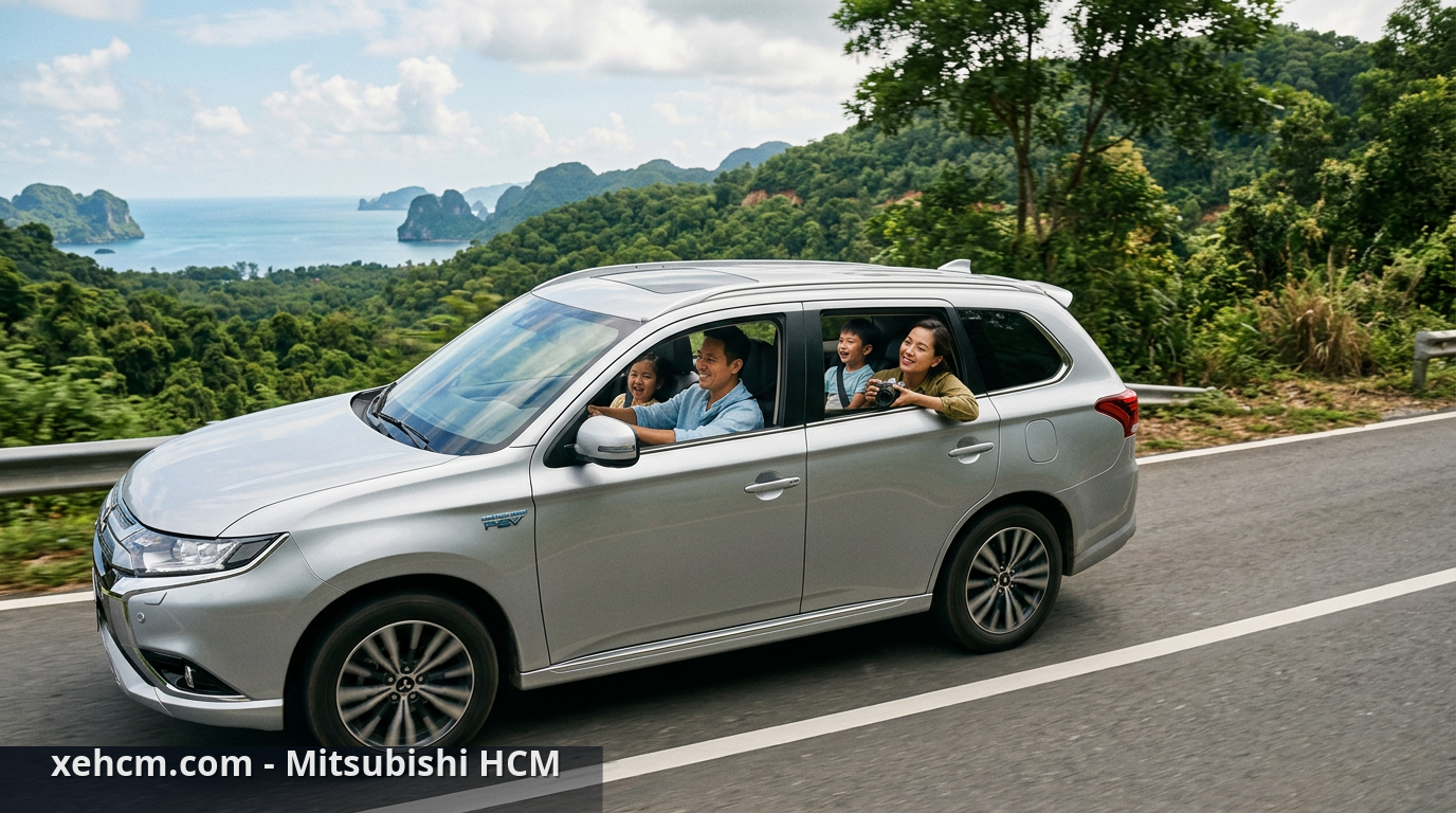 Xe điện Mitsubishi: Xu hướng tương lai cho gia đình bạn? 2 Gia đình vi vu cùng xe điện Mitsubishi Outlander PHEV - xe điện mitsubishi